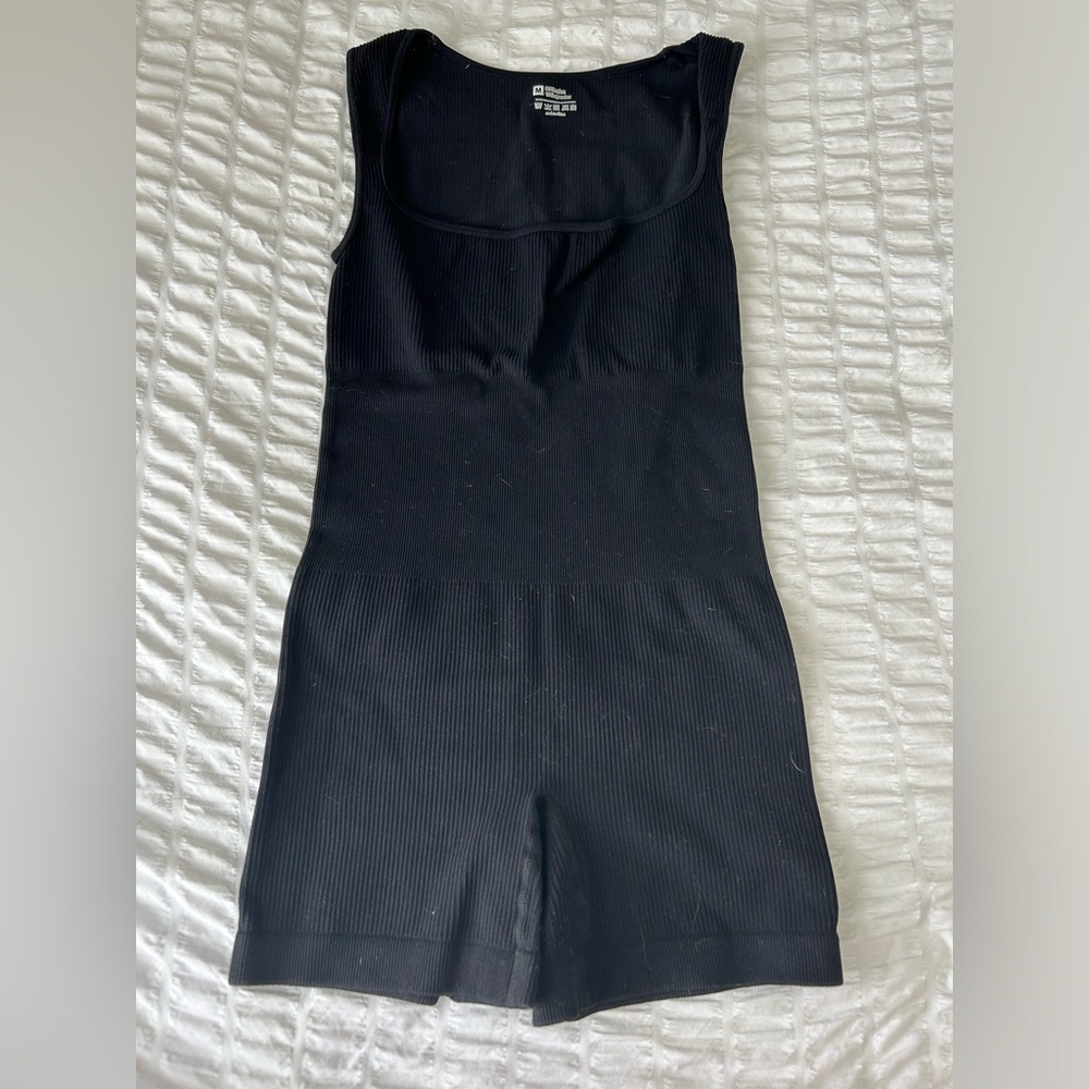 Amazon Essentials Black Ribbed Romper